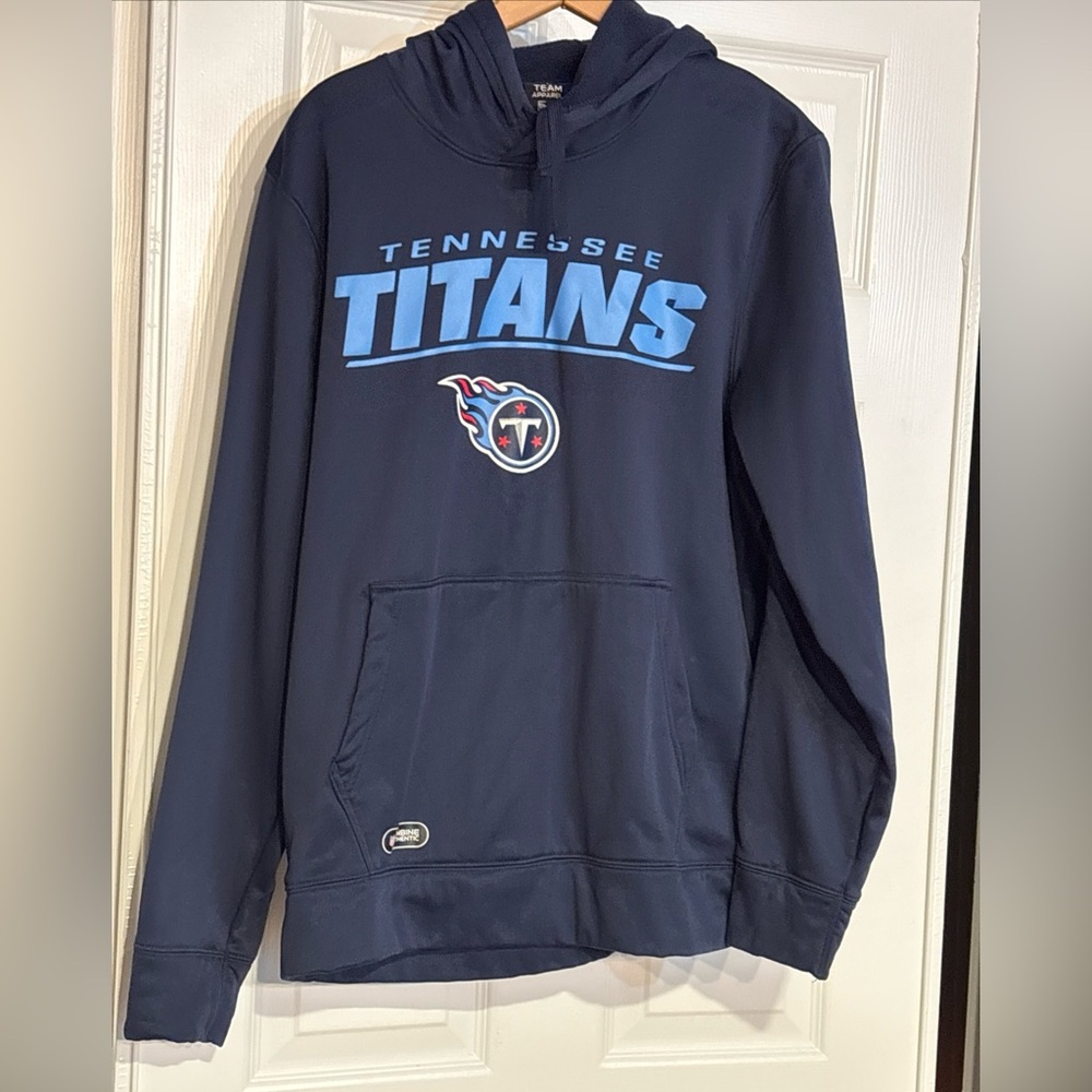 Tennessee Titans NFL Hoodie Navy Blue Logo New Era Combine Training Authentic‎